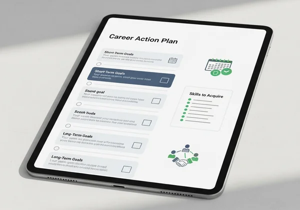 A personalized career action plan with defined goals