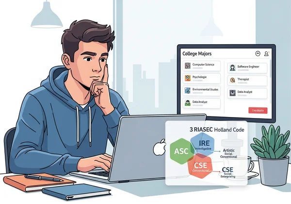 นักศึกษากำลังจัดลำดับสาขาวิชาตามรหัสฮอลแลนด์